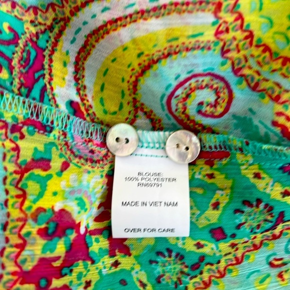 Fig and Flower Multicolor Paisley Blouse - Picture 7 of 8